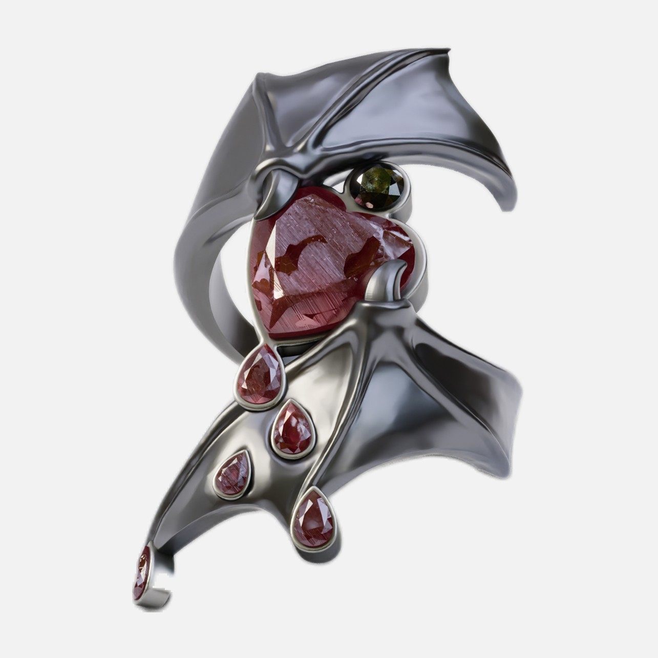 Anello del Fascino Vampirico con Pipistrello